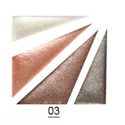 Тени для век 4 цветные №3 коричневые оттенки,  арт.1010 А