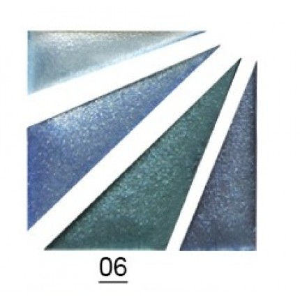 Тени для век 4 цветные №6 сине-голубые оттенки,  арт.1010 В